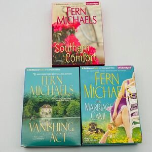 Fern Michaels Audiobook CD Lot‎ Southern Comfort Marriage Game Vanishing Act 3pc
